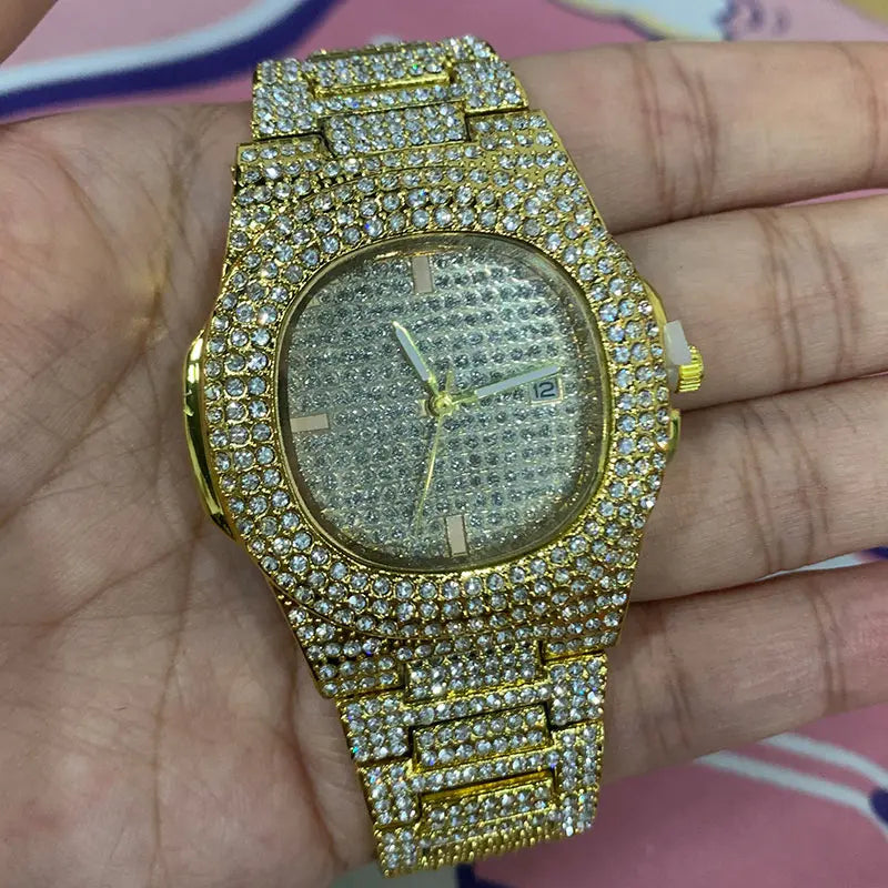 DRAVEN — Eternal Glow – Unisex Crystal-Accented Stainless Steel Watch