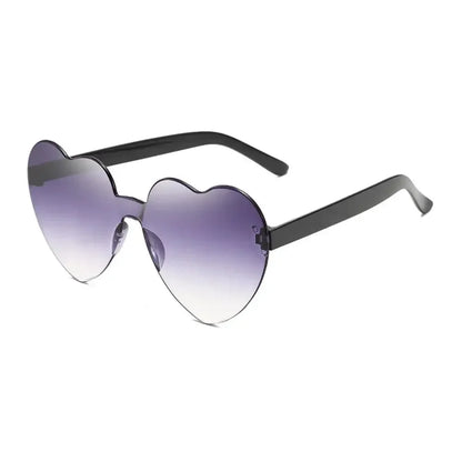 Rimless Heart Sunglasses – Colorful Gradient Love Shades – Elegant Men's Accessory | Accessorio Uomo Elegante