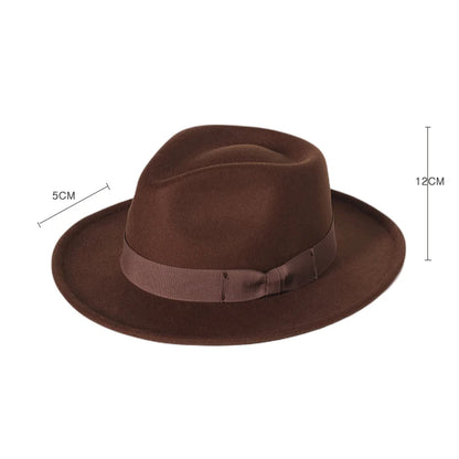 Elegant Wool Fedora – Unisex Classic Jazz Hat
