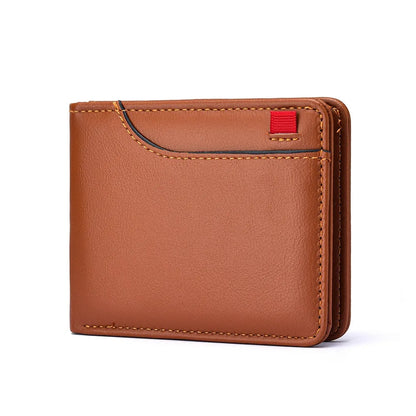 Classic Leather Bifold Wallet Men Business Short Design – Elegant Men's Accessory | Accessorio Uomo Elegante