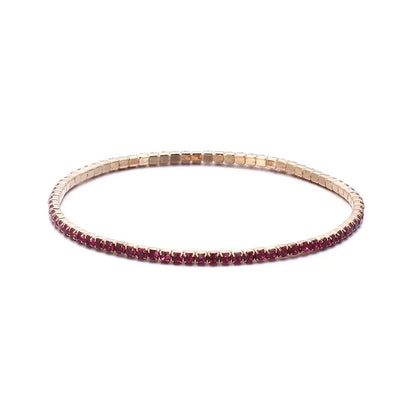 Colorful Rhinestone Elastic Bracelet – Elegant Men's Accessory | Accessorio Uomo Elegante