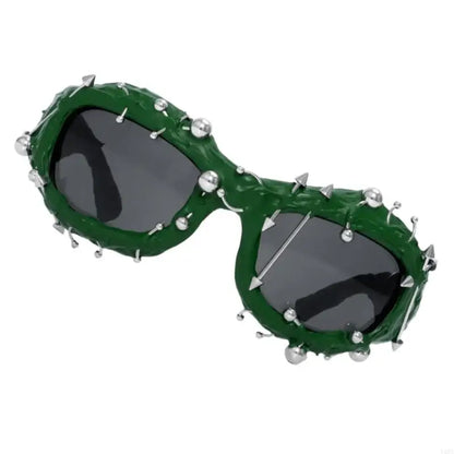 Rivet Frame Sunglasses – Punk Night Shades – Elegant Men's Accessory | Accessorio Uomo Elegante