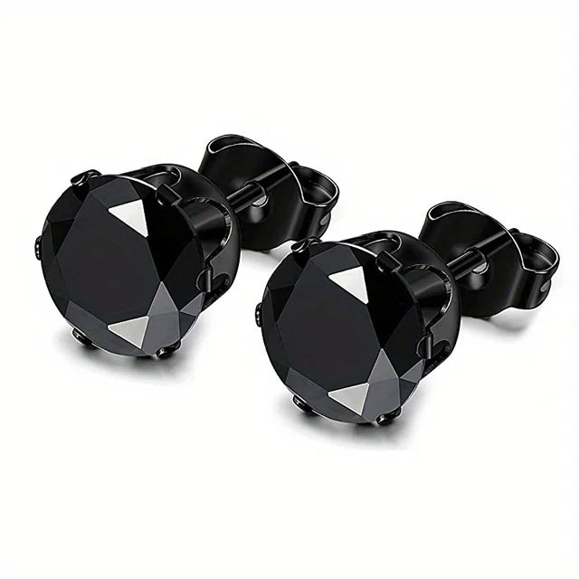DRAVEN — Black Stainless Steel Earring Set