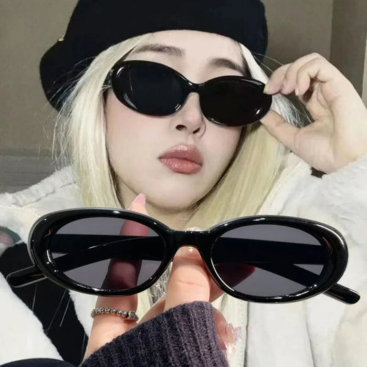 DRAVEN — Small Oval Leopard Sunglasses – Vintage Y2K Chic — Sunglasses | DRAVEN