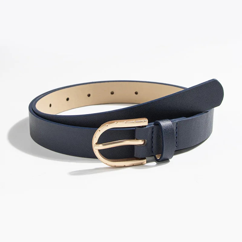 DRAVEN — Women's Glossy Belt Casual Versatile Basic Style