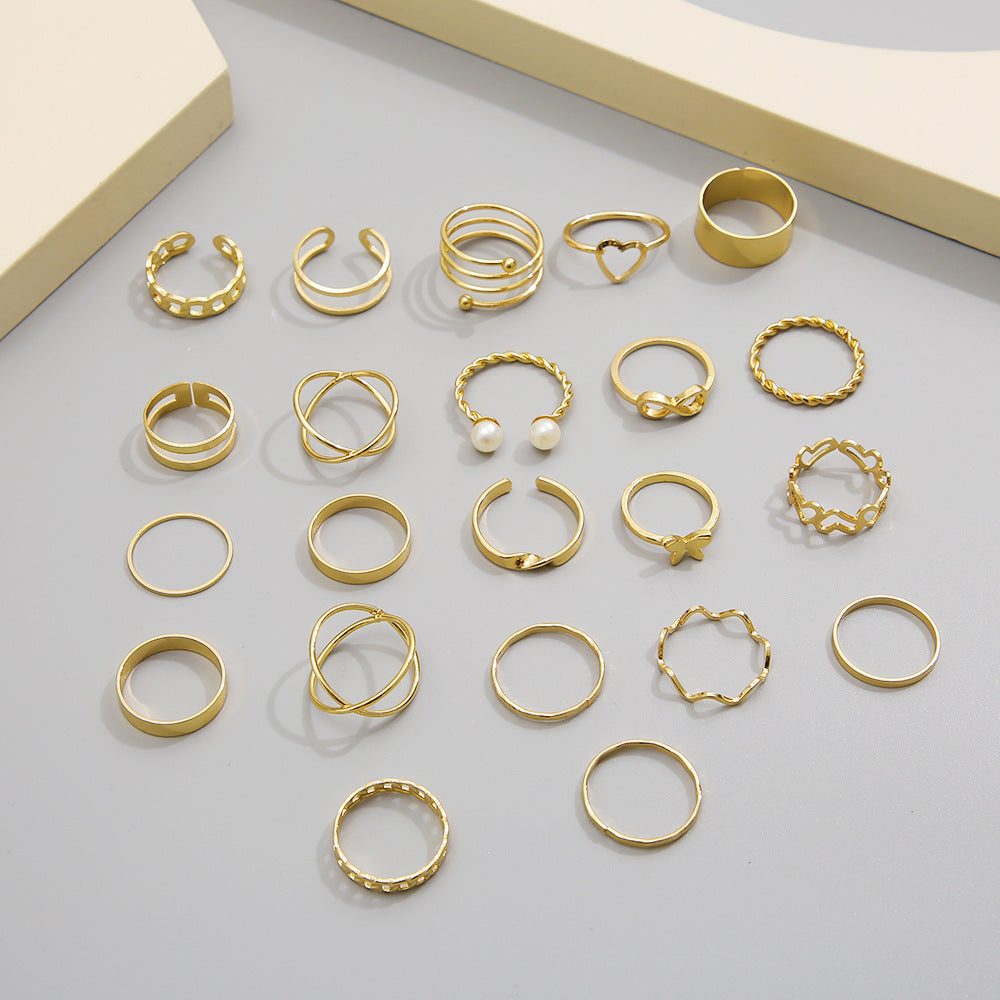 DRAVEN — Luxury 22PCS Gold Ring Set