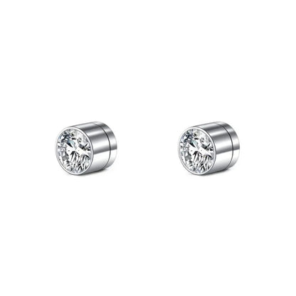 Stainless Steel Clip-On Magnetic Earrings – Elegant Men's Accessory | Accessorio Uomo Elegante
