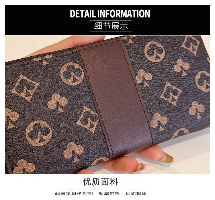 DRAVEN — Long Wallet Women 2025 Fashion Print Zipper Design