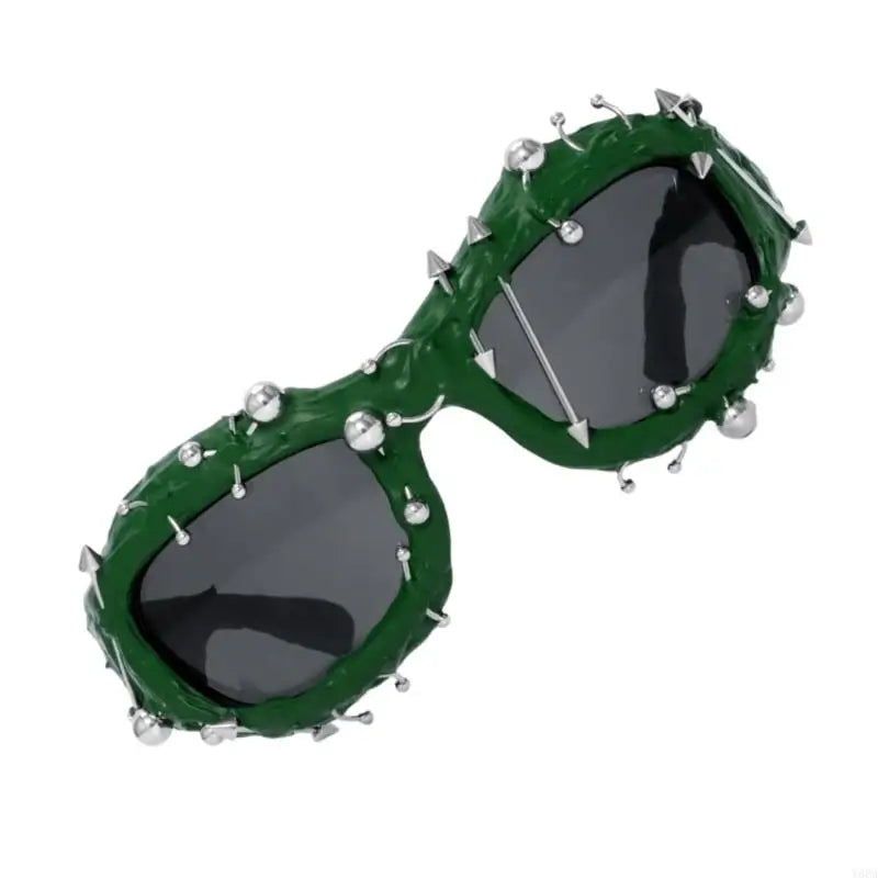 Rivet Frame Sunglasses – Punk Night Shades – Elegant Men's Accessory | Accessorio Uomo Elegante
