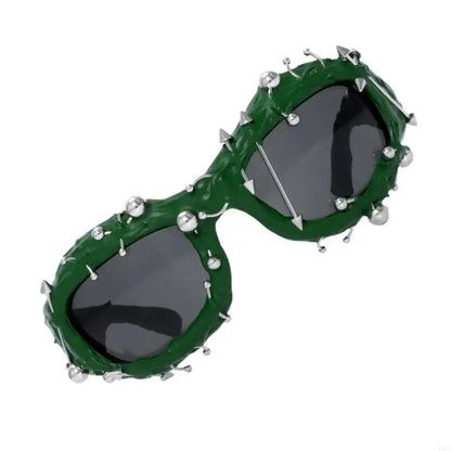 Rivet Frame Sunglasses – Punk Night Shades – Elegant Men's Accessory | Accessorio Uomo Elegante