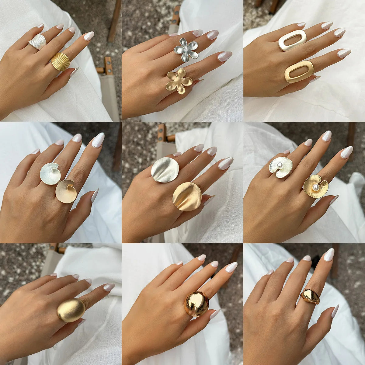 DRAVEN — Chunky Irregular Geometric Metal Ring