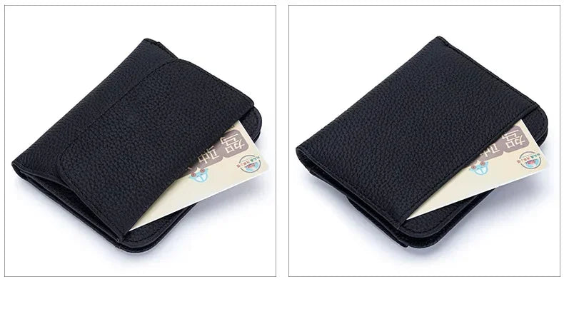 Genuine Leather Wallet Women 2025 Folding Small Design – Elegant Men's Accessory | Accessorio Uomo Elegante