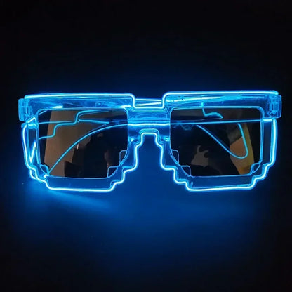 Glow-in-the-Dark LED Sunglasses – Mosaic Party Style – Elegant Men's Accessory | Accessorio Uomo Elegante