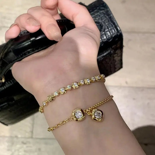 DRAVEN — Glossy Small Square Bracelet — Bracelets | DRAVEN