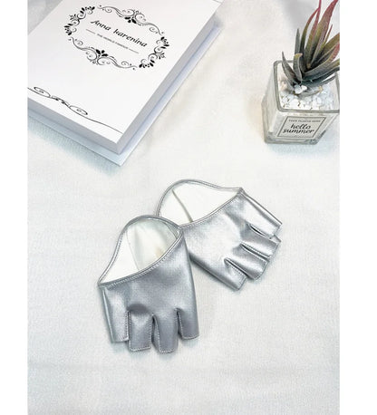 Faux Leather Fingerless Gloves – Women’s Dance Performance Style – Elegant Men's Accessory | Accessorio Uomo Elegante