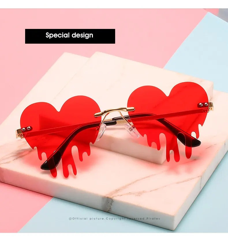 Heart Cat Eye Sunglasses – Retro Love Designer UV400 Shades – Elegant Men's Accessory | Accessorio Uomo Elegante