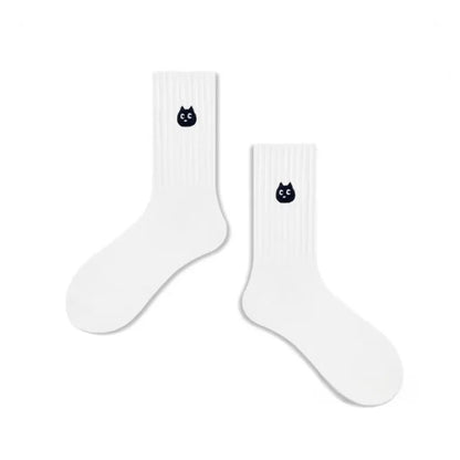 Cartoon Embroidered Socks – Unisex Harajuku Street Style