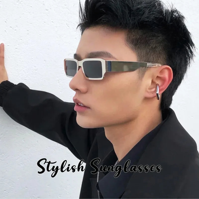 Square Street Sunglasses – Minimalist Chic Shield – Elegant Men's Accessory | Accessorio Uomo Elegante