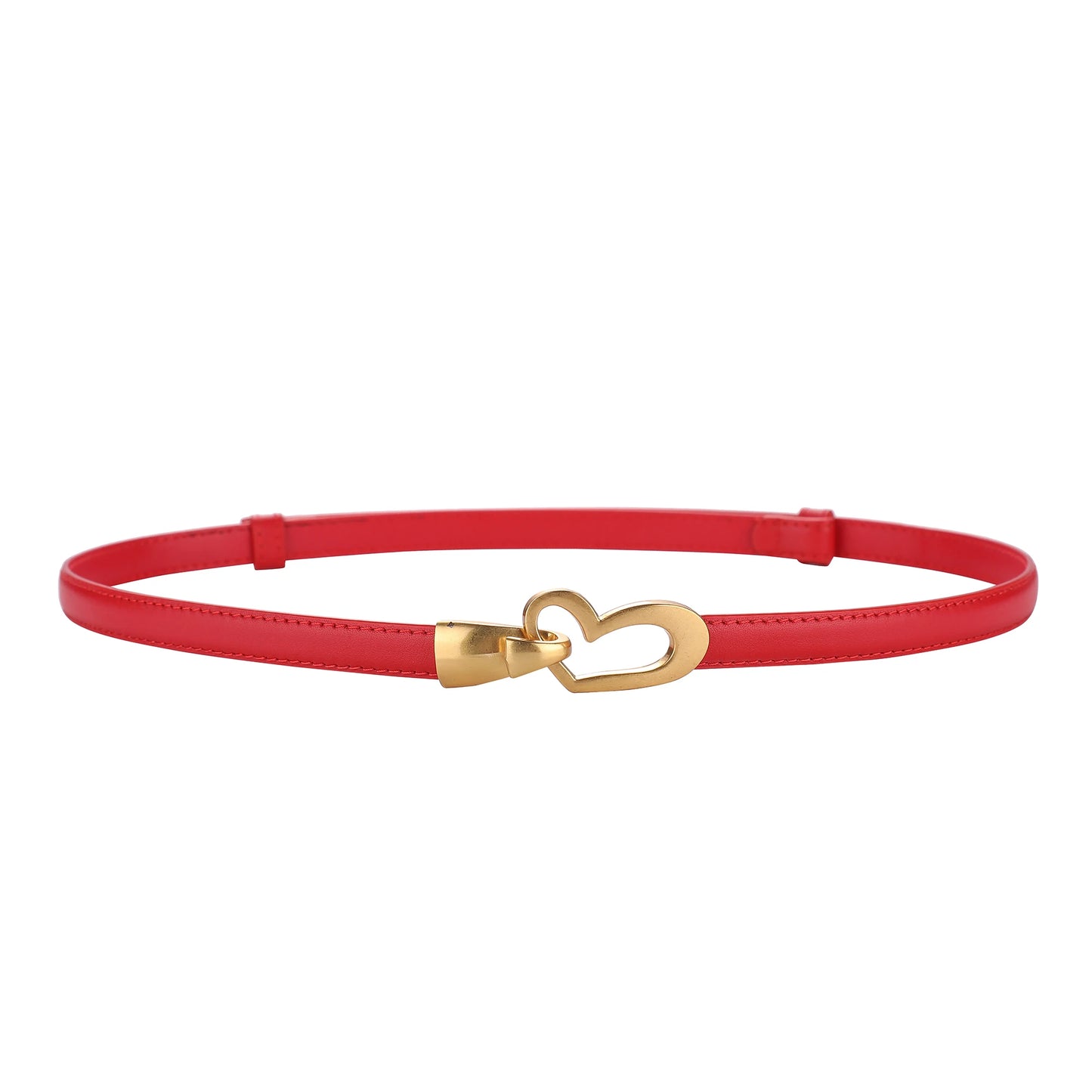 DRAVEN — Luxury Leather Belt Women Heart Buckle Elegant Design