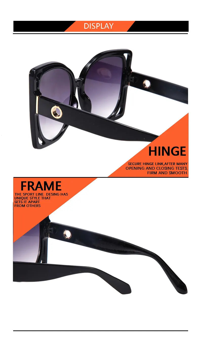 Oversized Square Sunglasses – Leopard Gradient Design – Elegant Men's Accessory | Accessorio Uomo Elegante