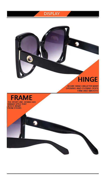 Oversized Square Sunglasses – Leopard Gradient Design – Elegant Men's Accessory | Accessorio Uomo Elegante