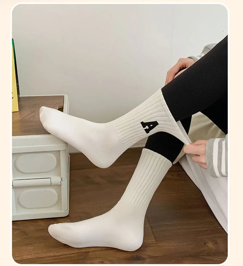 DRAVEN — Women's Kawaii Letter A Socks – Warm Korean Style