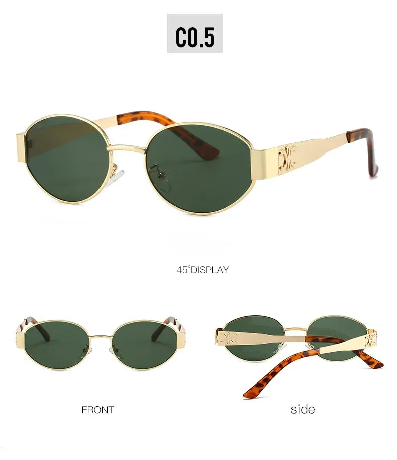 DRAVEN — Luxury Metal Sunglasses – Stylish Oval Design