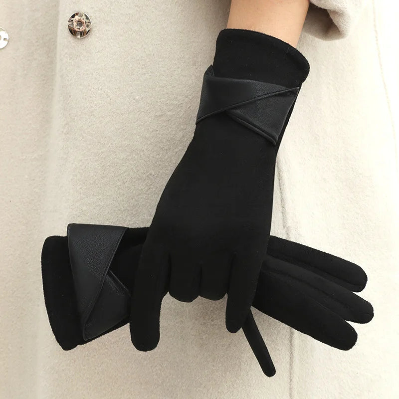 DRAVEN — Suede Touchscreen Gloves – Women’s Elegant Winter Style