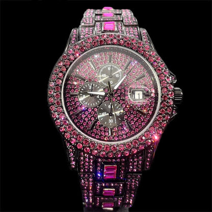 Crimson Ice – Men’s Red Steel Luxury Watch 2025 Edition – Elegant Men's Accessory | Accessorio Uomo Elegante