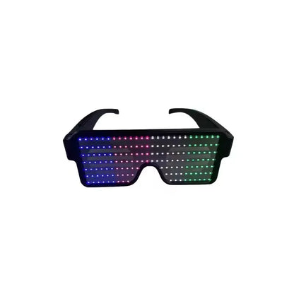 LED Flashing Sunglasses – Party Glow Style – Elegant Men's Accessory | Accessorio Uomo Elegante