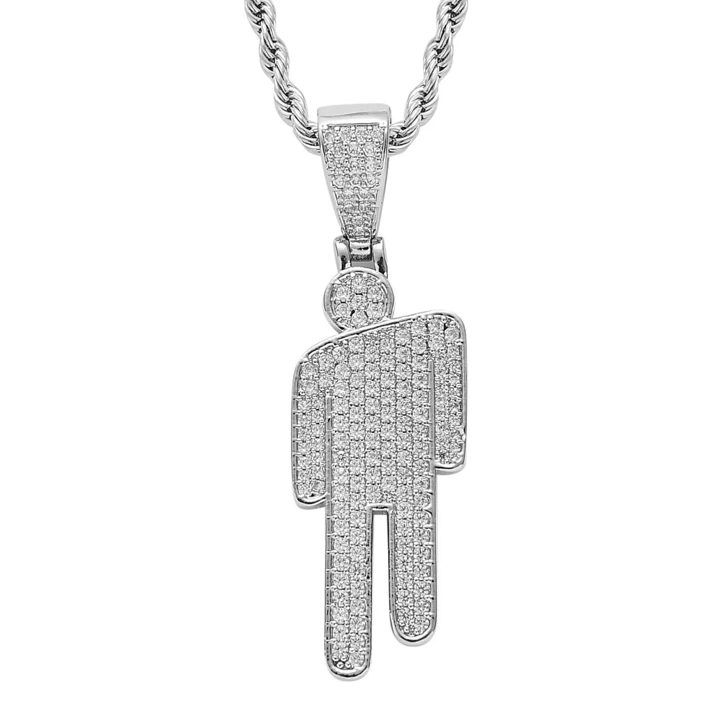 DRAVEN — Zircon Couple Pendant Necklace – Stainless Steel Hip-Hop Street Jewelry