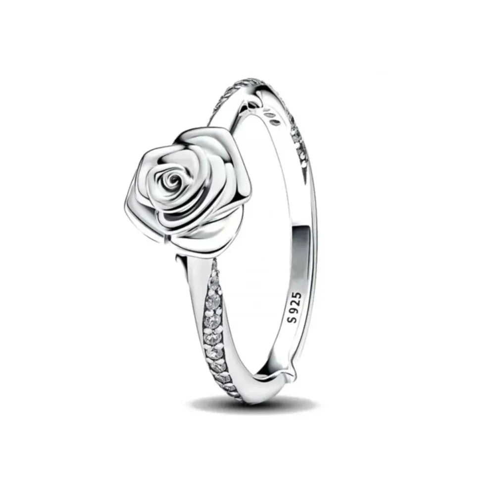 DRAVEN — Silver Heart & Pearl Rose Ring