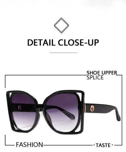 Oversized Square Sunglasses – Leopard Gradient Design – Elegant Men's Accessory | Accessorio Uomo Elegante