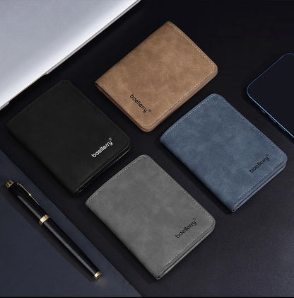 Baellerry PU Leather Wallet Men Minimalist Money Clip – Elegant Men's Accessory | Accessorio Uomo Elegante