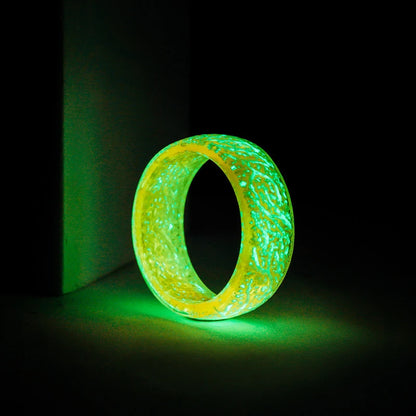 Colorful Luminous Resin Ring – Elegant Men's Accessory | Accessorio Uomo Elegante