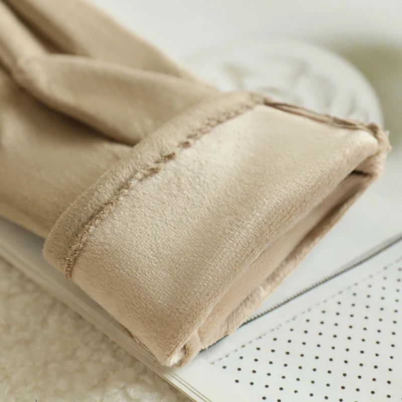 DRAVEN — Fleece-Lined PU Gloves – Women’s Elegant Winter Style