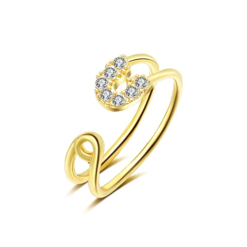 DRAVEN — 18K Gold Geometric Zircon Ring