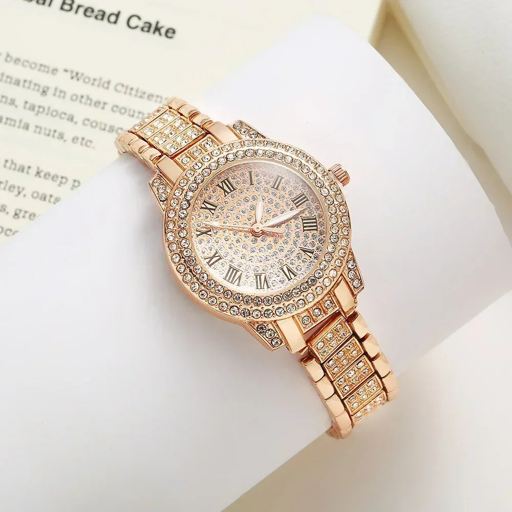 DRAVEN — Golden Muse – Women’s Gold Crystal Watch in Luxury Style