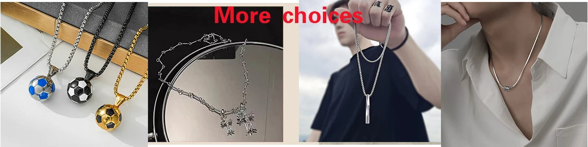 DRAVEN — Black Rectangle Pendant Necklace – Trendy Stainless Steel Jewelry for Men