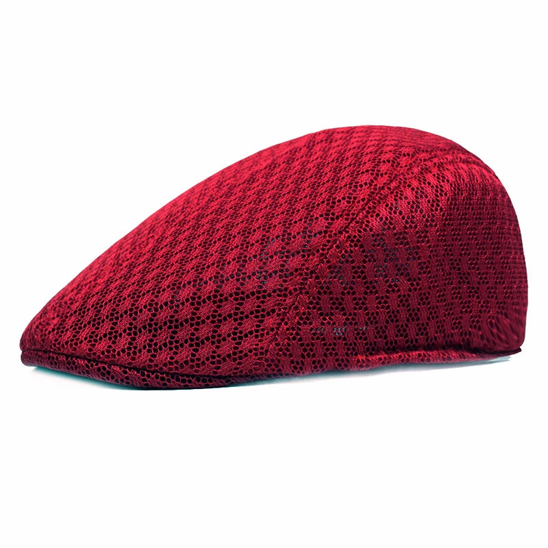 DRAVEN — 2025 Summer Mesh Beret Hat – Unisex Breathable Newsboy Style Cap