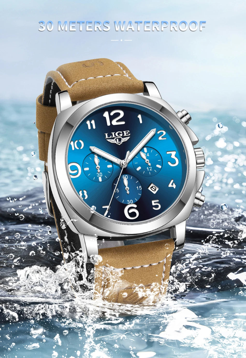 DRAVEN — Men’s Luxury Chronograph Watch – Sporty & Waterproof Design