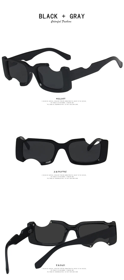 Notch Square Sunglasses – Vintage UV Eyewear – Elegant Men's Accessory | Accessorio Uomo Elegante