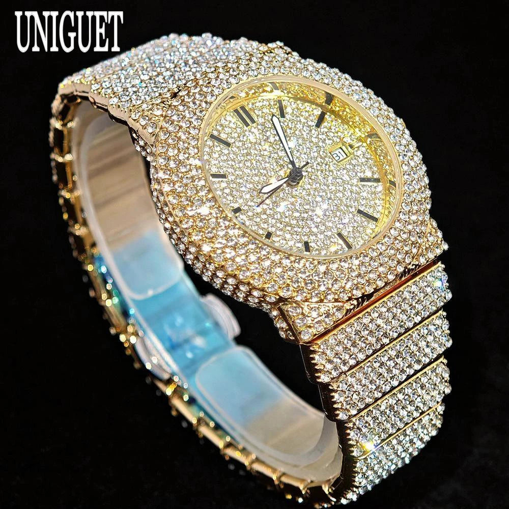 Arctic Blaze – Men’s Ice Steel Luxury Watch 2025 Edition – Elegant Men's Accessory | Accessorio Uomo Elegante