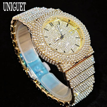 Arctic Blaze – Men’s Ice Steel Luxury Watch 2025 Edition – Elegant Men's Accessory | Accessorio Uomo Elegante