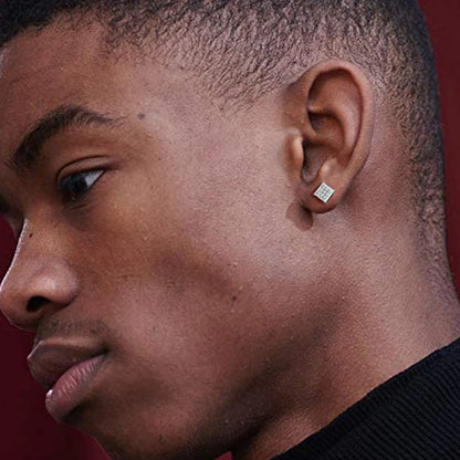 Crystal Magnetic Zircon Ear Studs – Elegant Men's Accessory | Accessorio Uomo Elegante