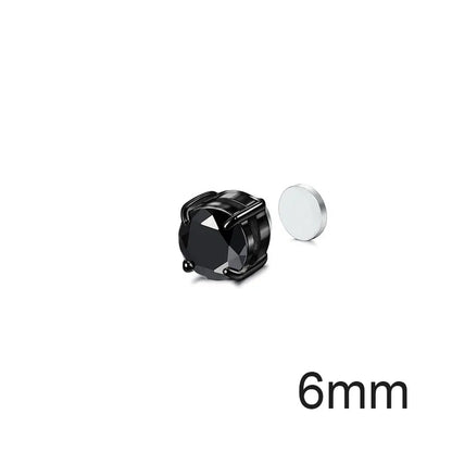 Shining Zircon Magnetic Ear Studs – Elegant Men's Accessory | Accessorio Uomo Elegante
