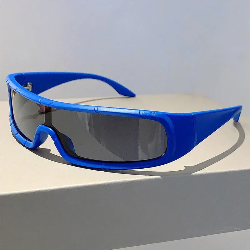 DRAVEN — Monoblock Wrap Sunglasses – Futuristic Punk Style