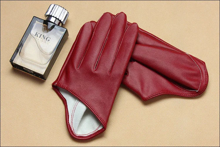 DRAVEN — Faux Leather Fingerless Gloves – Women’s Dance Performance Style