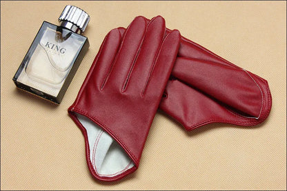 Faux Leather Fingerless Gloves – Women’s Dance Performance Style – Elegant Men's Accessory | Accessorio Uomo Elegante