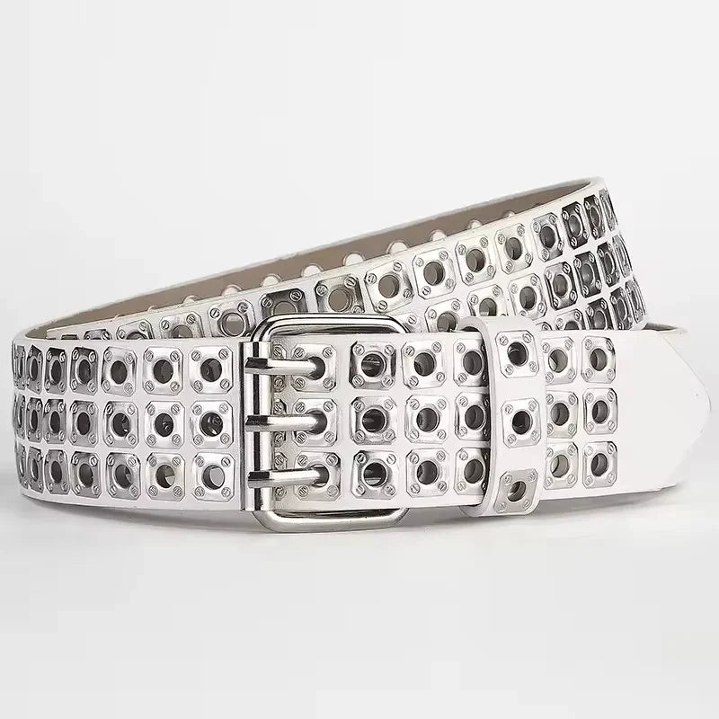 DRAVEN — Punk Street Belt Unisex Square Beads Design